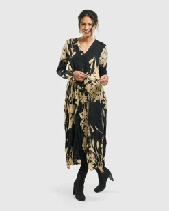 Rosemary Crinkle Tie Dress, Floral