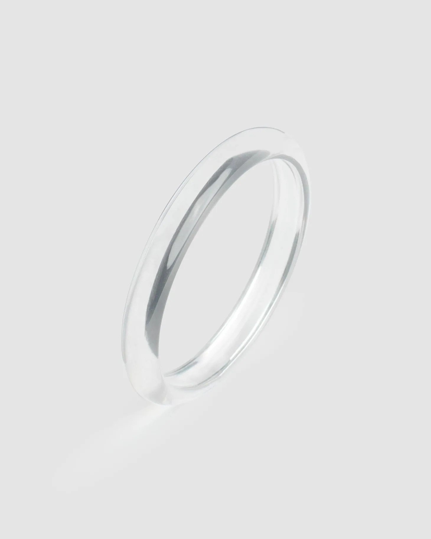 Rounded Bangle Bracelet, Clear