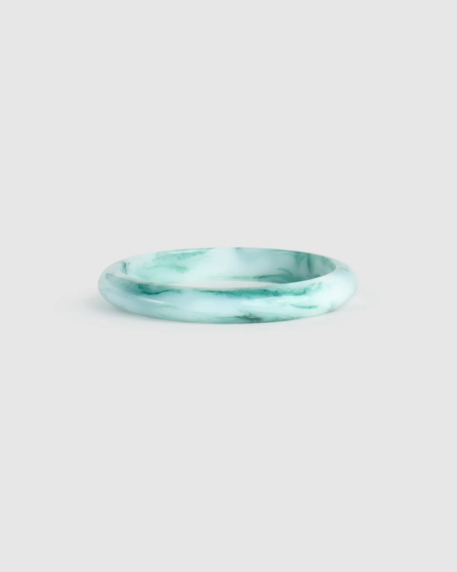Rounded Bangle Bracelet, Jade