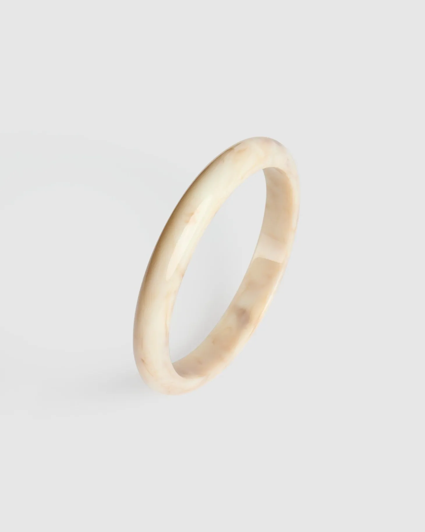 Rounded Bangle Bracelet, Oat