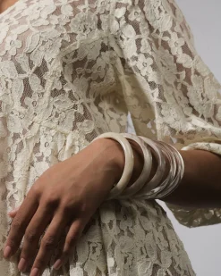 Rounded Bangle Bracelet, Oat
