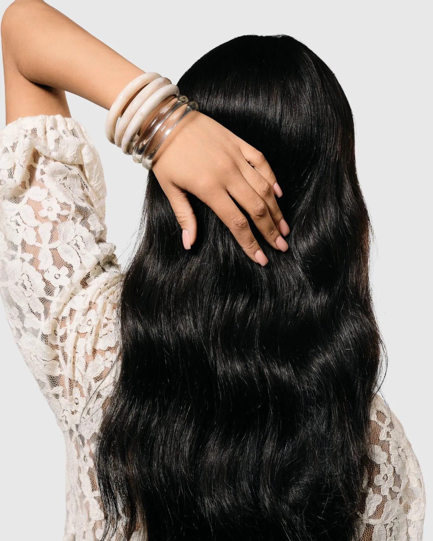 Rounded Bangle Bracelet, Oat