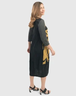 Ru Crinkle Cocoon Dress, Yellow