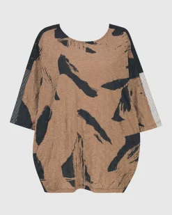 Ru Crinkle Dolman Top, Sepia