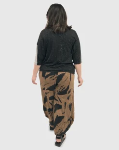 Ru Crinkle Dolman Top, Sepia