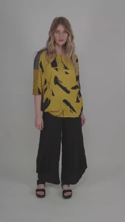 Ru Crinkle Dolman Top, Yellow