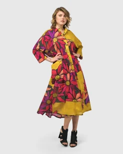 Saffron Shirt Dress, Bouquet
