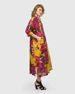 Saffron Shirt Dress, Bouquet