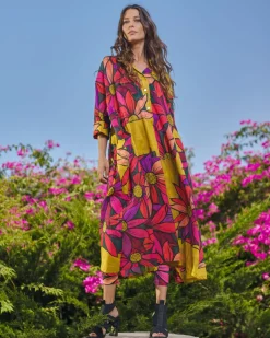 Saffron Shirt Dress, Bouquet