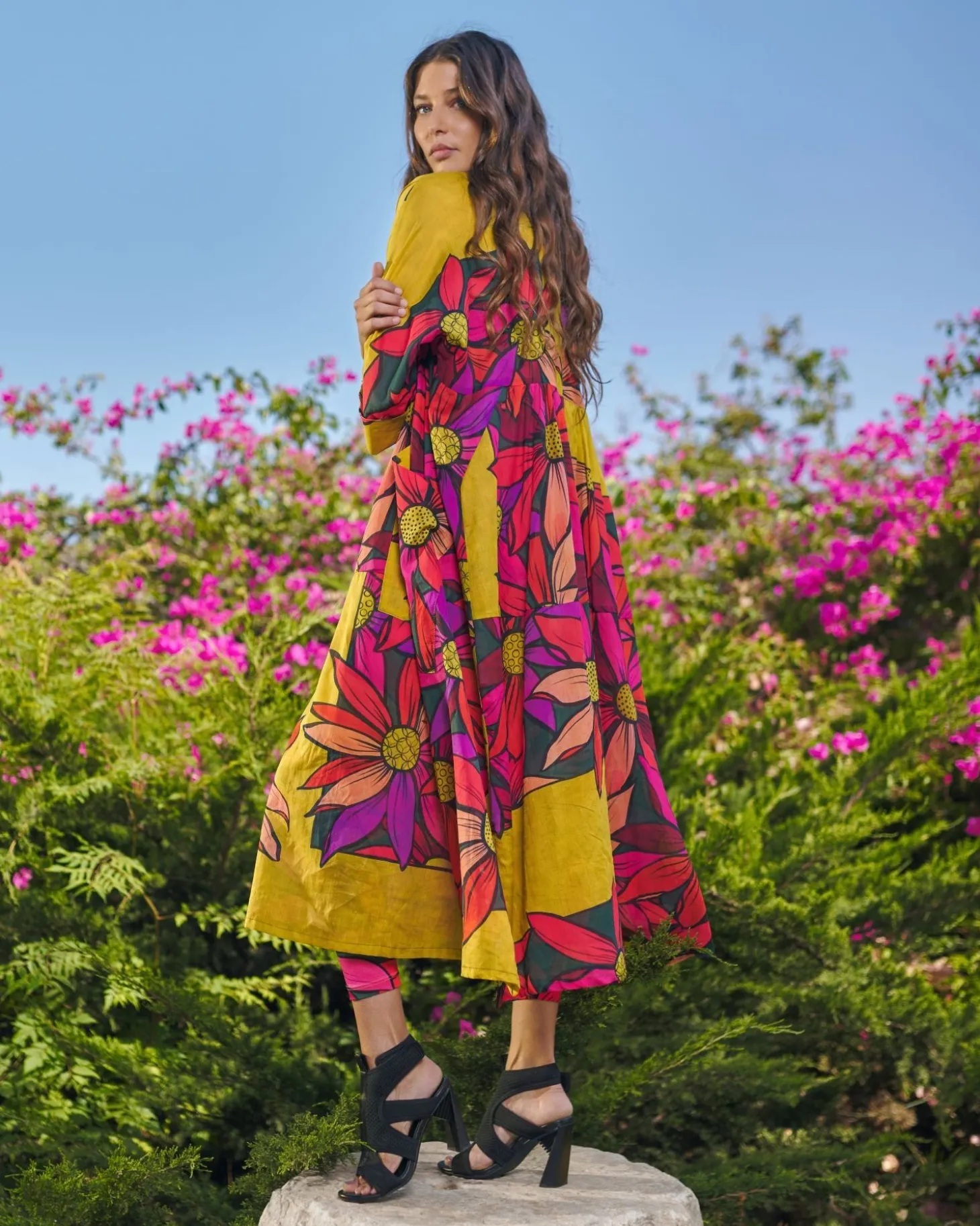 Saffron Shirt Dress, Bouquet
