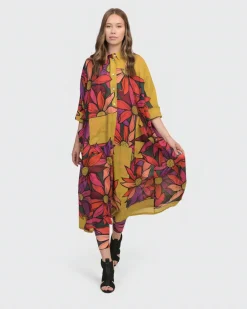 Saffron Shirt Dress, Bouquet