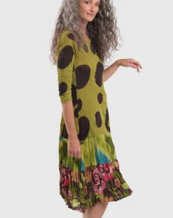 Sara Swing Dress, Olive