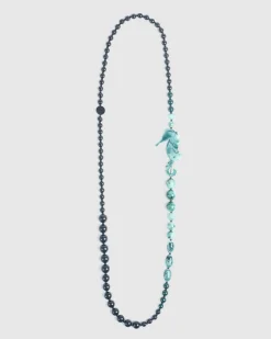 Seahorse Bead Necklace, Sea Green