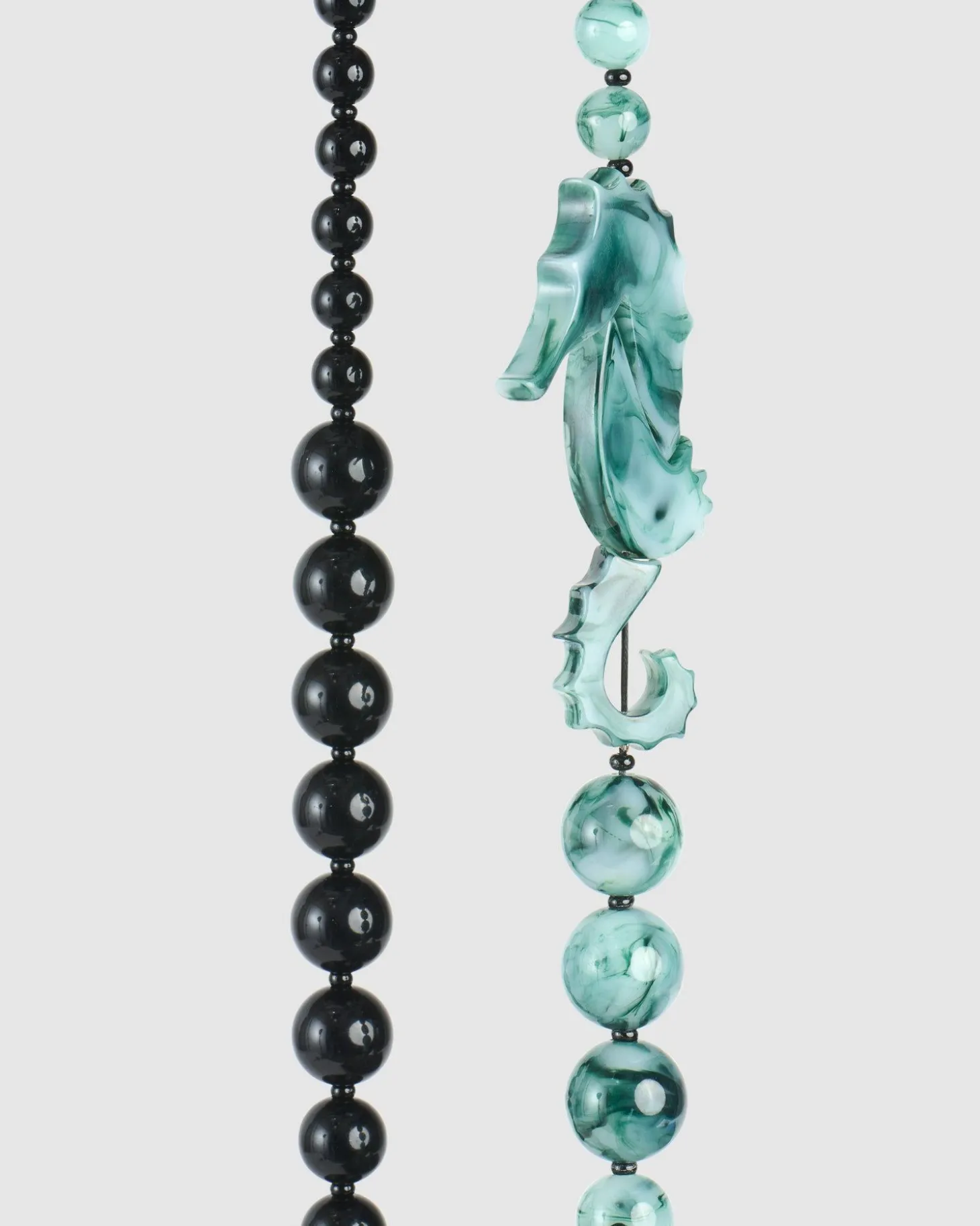 Seahorse Bead Necklace, Sea Green