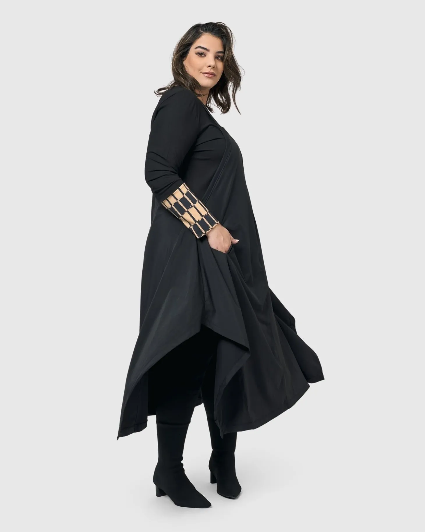 Shelley Apron Dress, Black