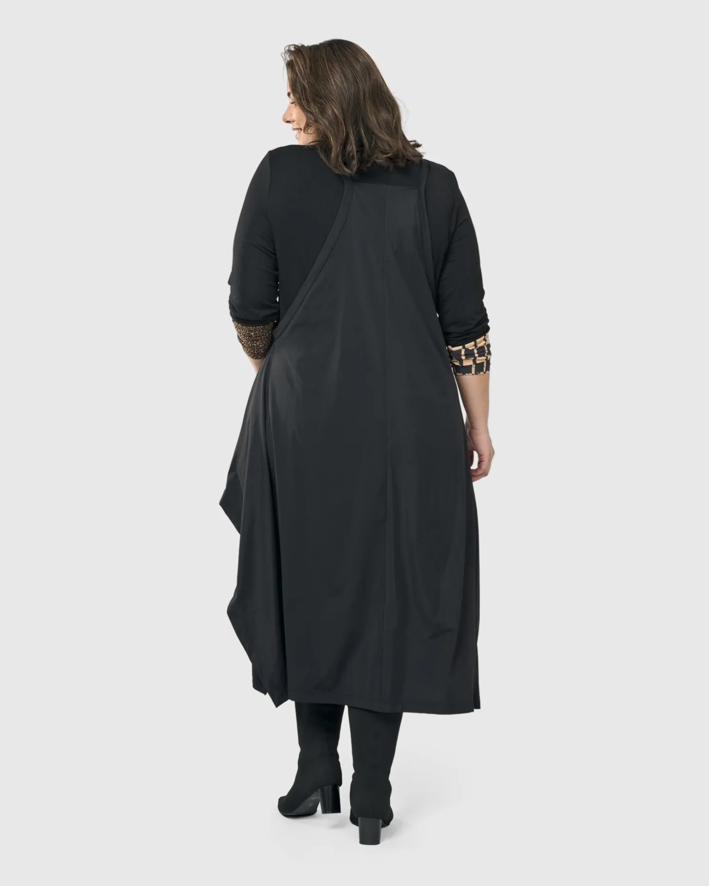 Shelley Apron Dress, Black