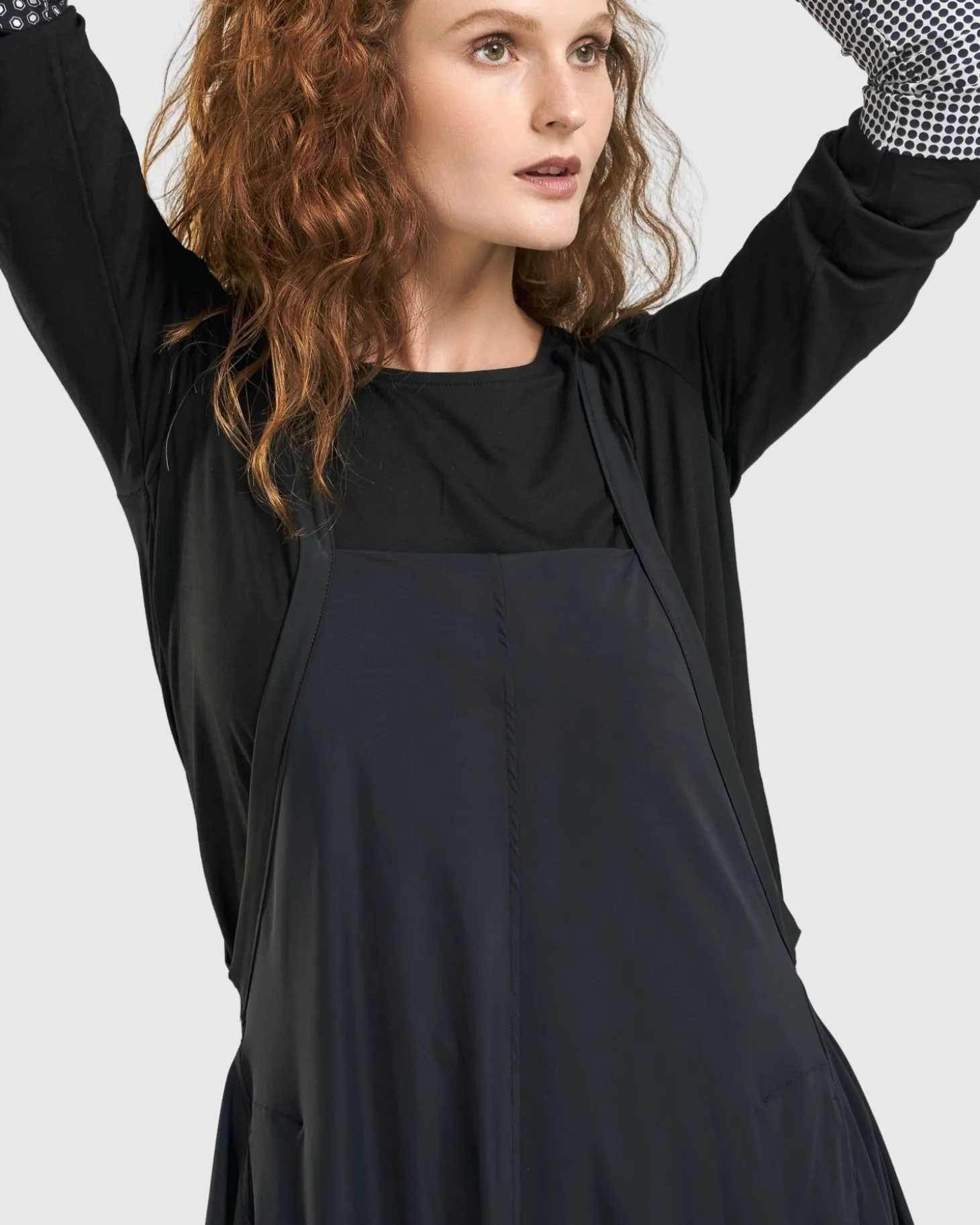 Shelley Apron Dress, Black