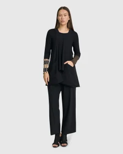 Shelley Apron Top, Black
