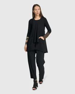 Shelley Apron Top, Black
