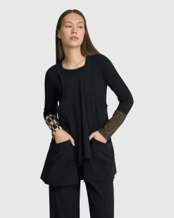Shelley Apron Top, Black
