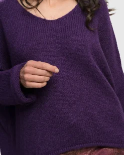 Siesta Oversized Sweater, Purple