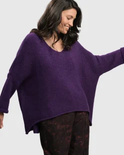 Siesta Oversized Sweater, Purple