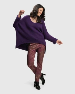 Siesta Oversized Sweater, Purple