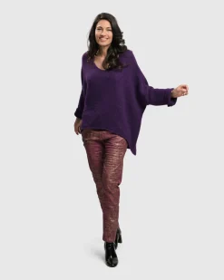 Siesta Oversized Sweater, Purple