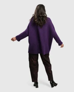 Siesta Oversized Sweater, Purple