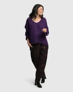 Siesta Oversized Sweater, Purple