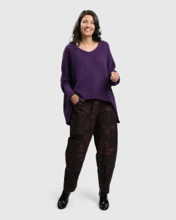 Siesta Oversized Sweater, Purple