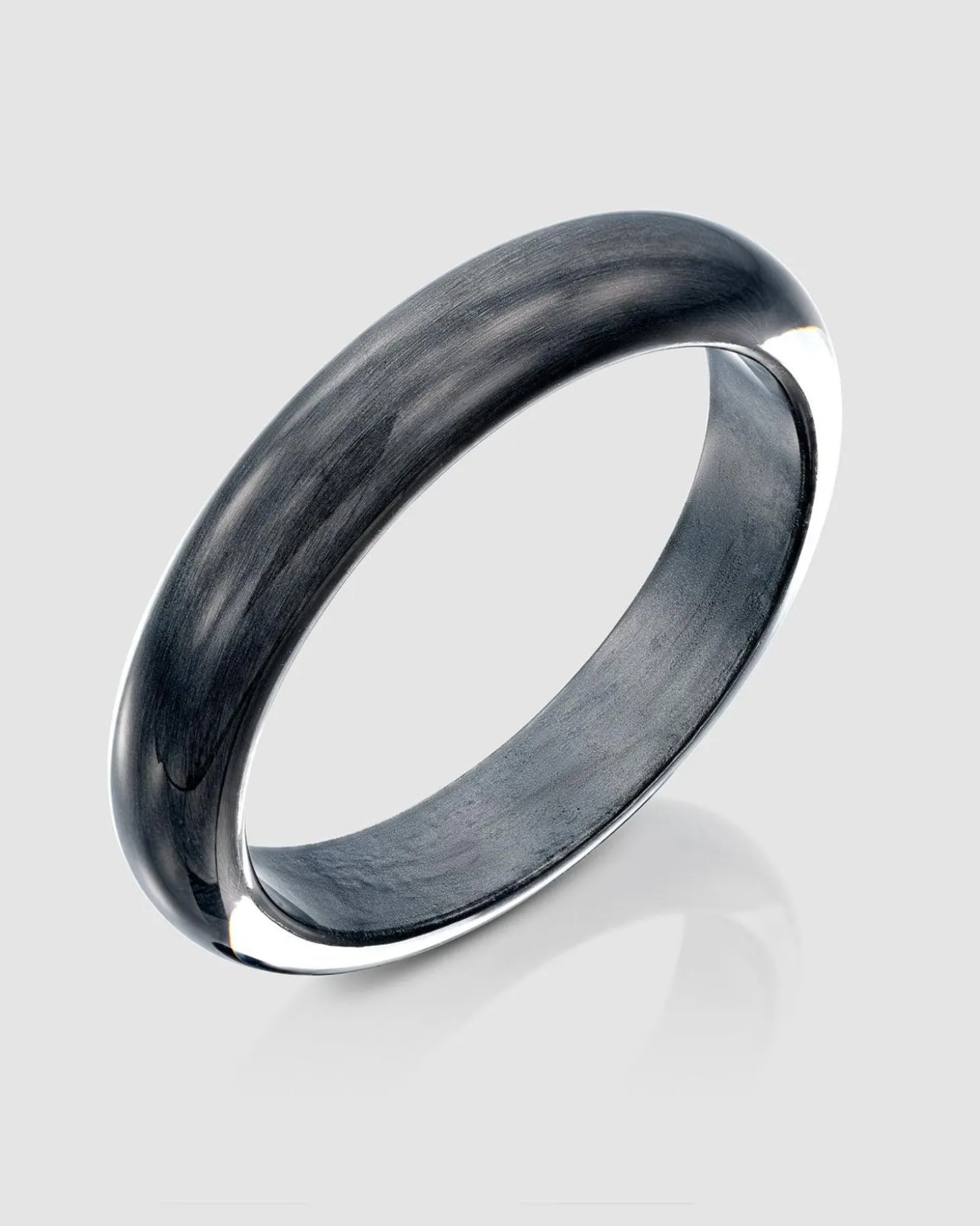 Silver Bangle Bracelet, Metallic