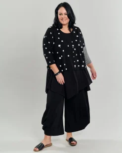 Skylar Crop Cardigan, Squares
