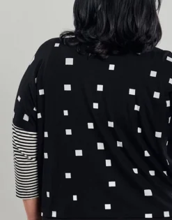 Skylar Crop Cardigan, Squares