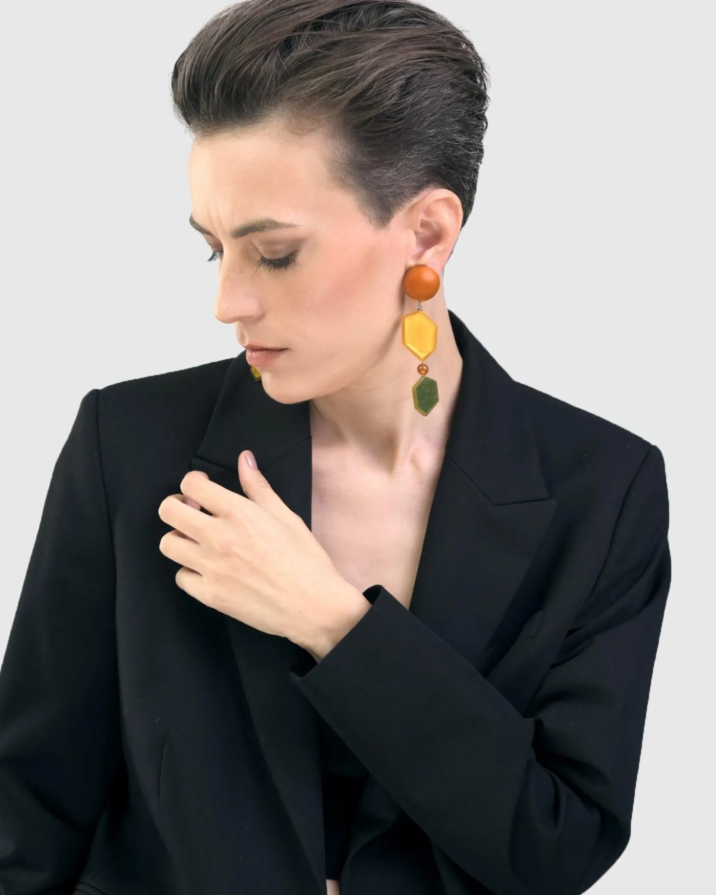 Spice Drop Earrings, Gold Multi
