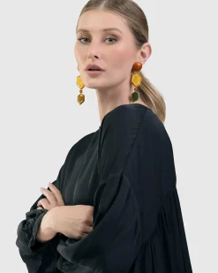 Spice Drop Earrings, Gold Multi