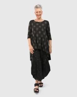 Splatter Punto Pants, Black