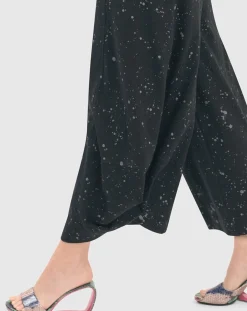 Splatter Punto Pants, Black