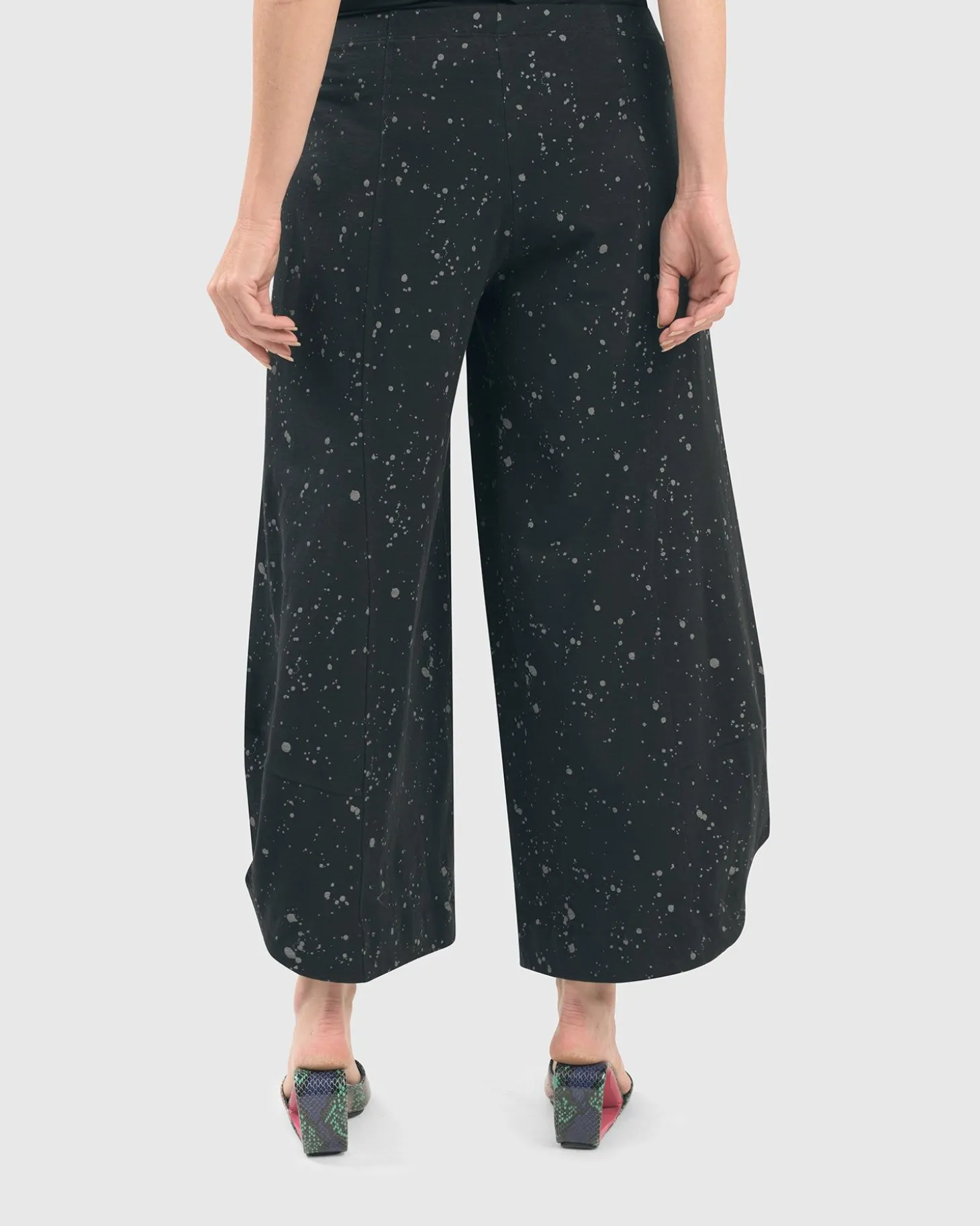Splatter Punto Pants, Black