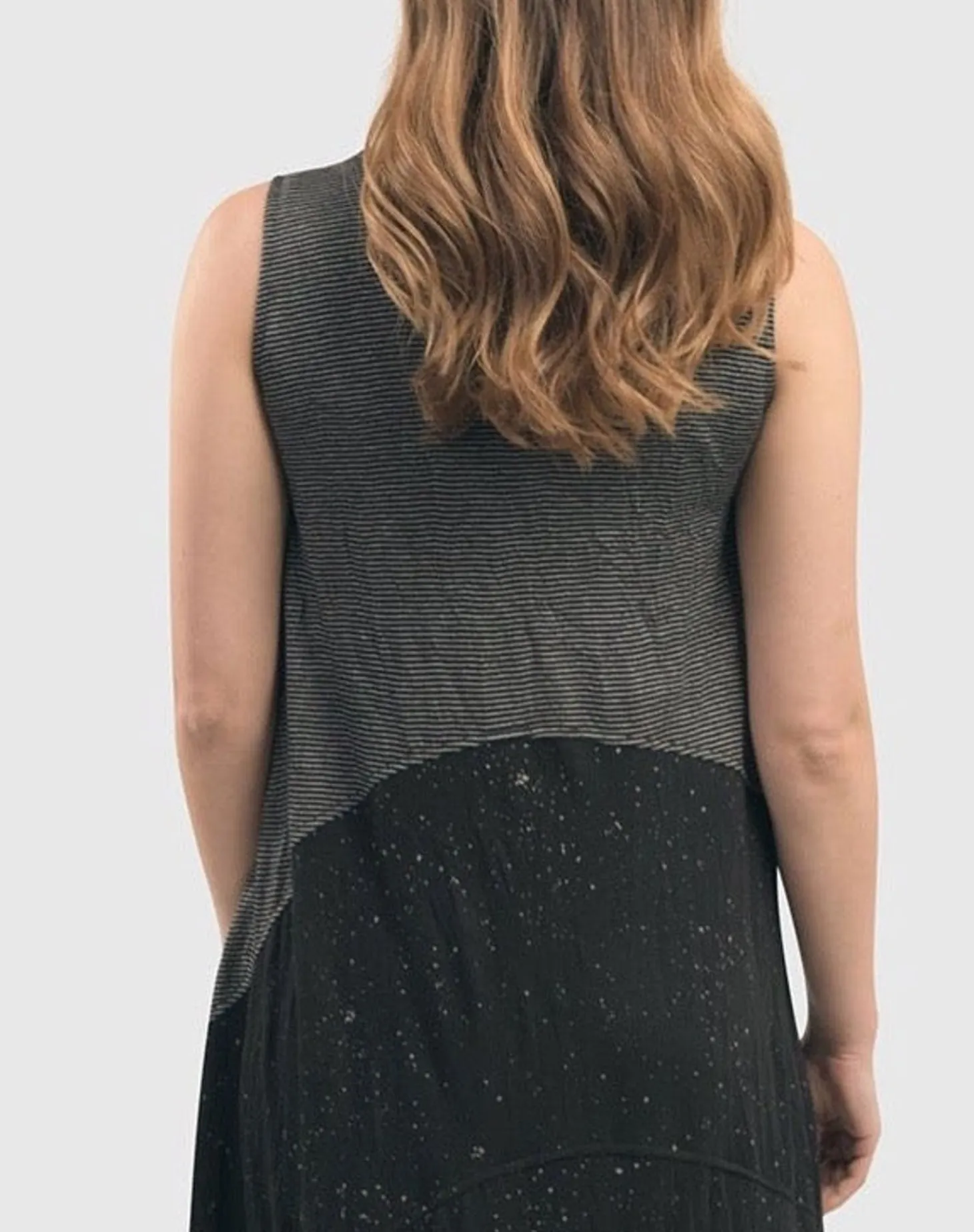 Sprinkle Crinkle Tank Dress, Black