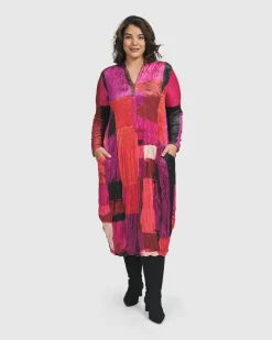 Sunset Strip Cocoon Dress, Magenta