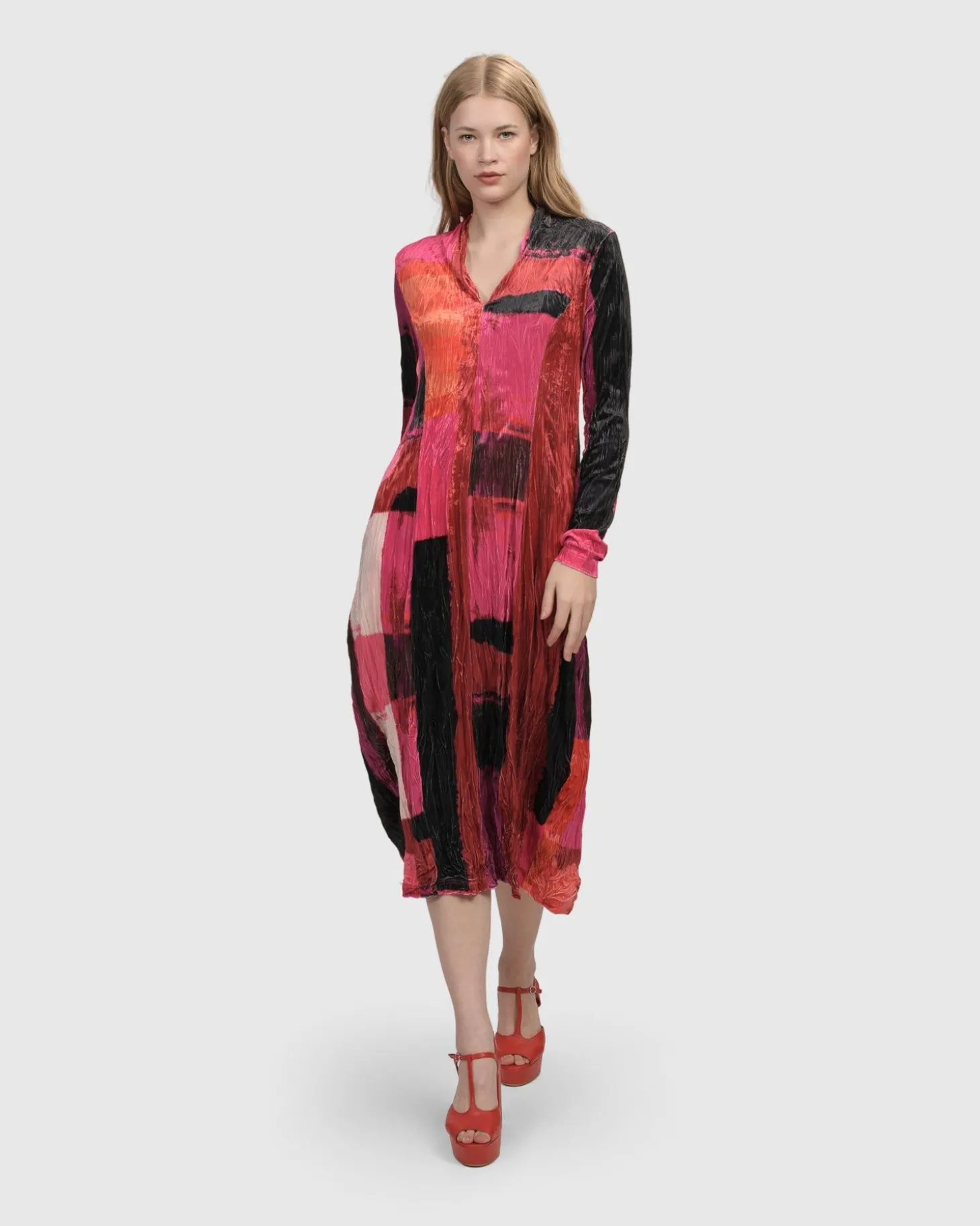 Sunset Strip Cocoon Dress, Magenta