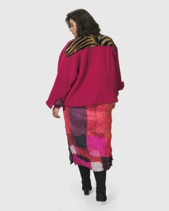 Sunset Strip Shirt Dress, Magenta