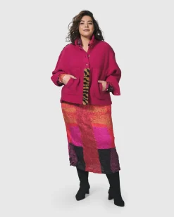 Sunset Strip Shirt Dress, Magenta
