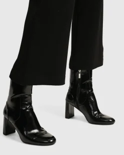 Superb Waffle Weave Ankle Pants, Black