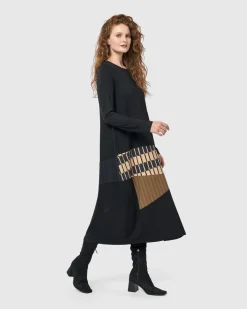 Sycamore Cocoon Dress, Coffee