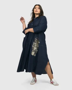 Tacoma Trapeze Dress, Denim