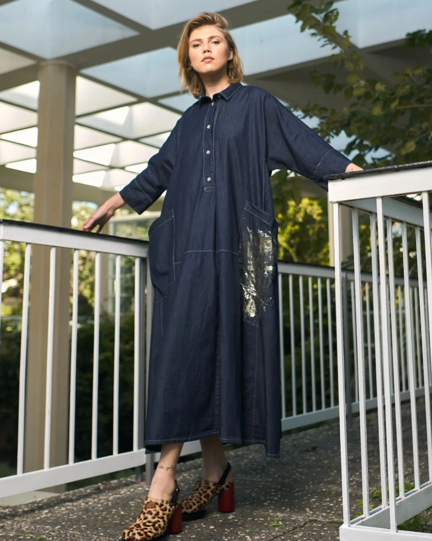 Tacoma Trapeze Dress, Denim