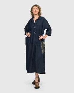 Tacoma Trapeze Dress, Denim