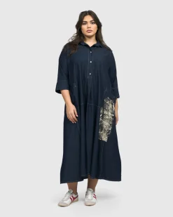 Tacoma Trapeze Dress, Denim